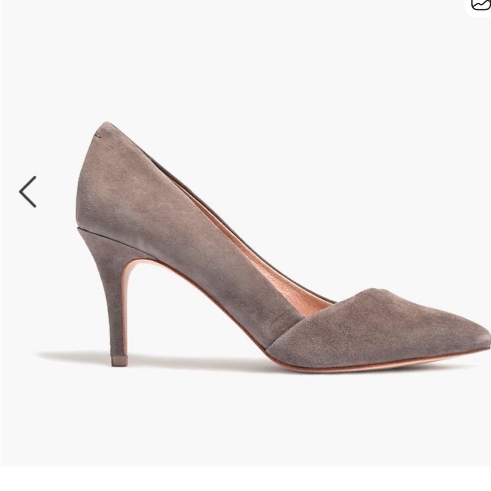 Madewell The Mira Heels Size 6 Gray leather suede preloved no flaws